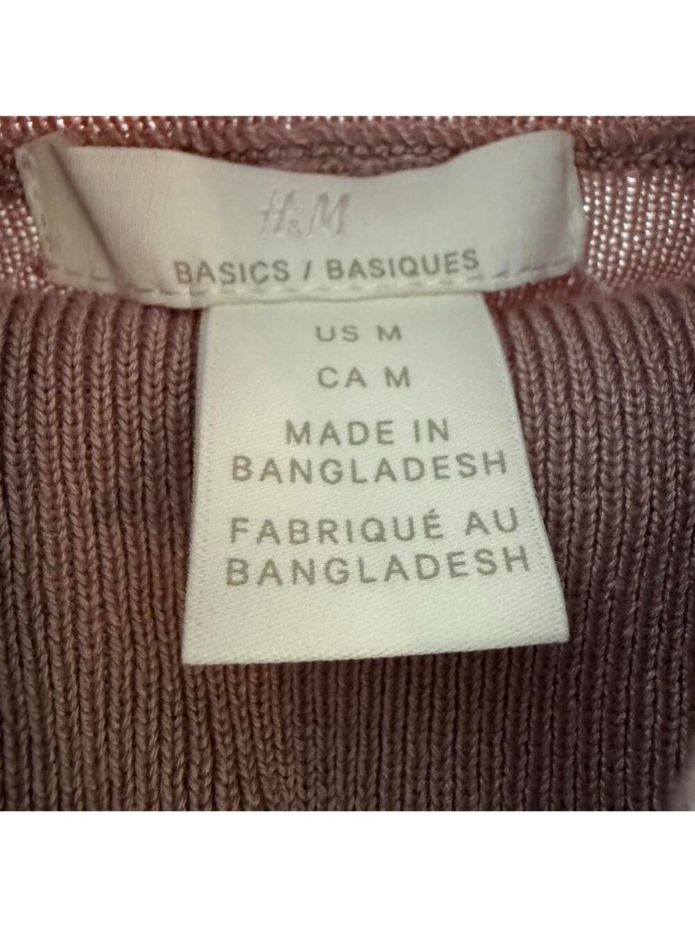 NWT H&M Pink Turtleneck Ribbed-Knit Sweater Size M - Picture 3 of 7